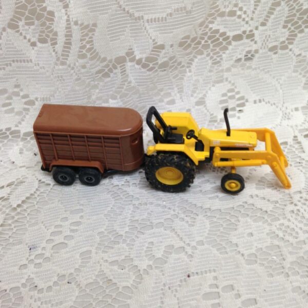 2pc, Yellow John Deere and Tonka Construction Equipment Set 6in and 3in L