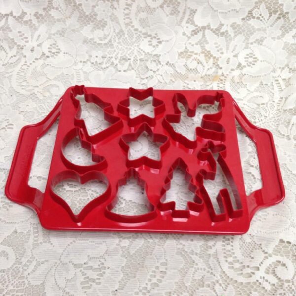 Vintage, Christmas Red Cookie Cutter. 12.5 in x 8.5in Sq