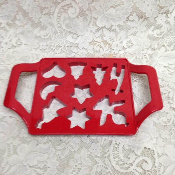 Vintage, Christmas Red Cookie Cutter. 12.5 in x 8.5in Sq