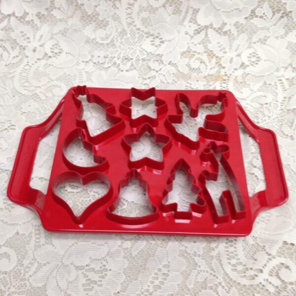 Vintage, Christmas Red Cookie Cutter. 12.5 in x 8.5in Sq