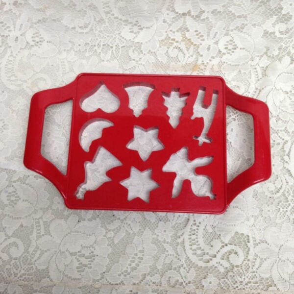 Vintage, Christmas Red Cookie Cutter. 12.5 in x 8.5in Sq