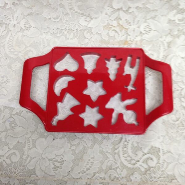 Vintage, Christmas Red Cookie Cutter. 12.5 in x 8.5in Sq