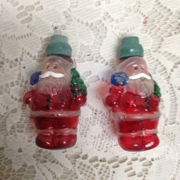 Vintage, Rare, 4pc Santa Christmas Ornaments- 3 in