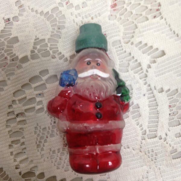 Vintage, Rare, 4pc Santa Christmas Ornaments- 3 in