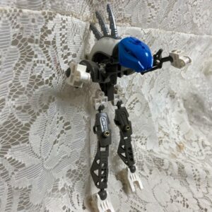 Vintage, Rare, Lego, Bionicle White-Gray Action Figure 8in x 5in