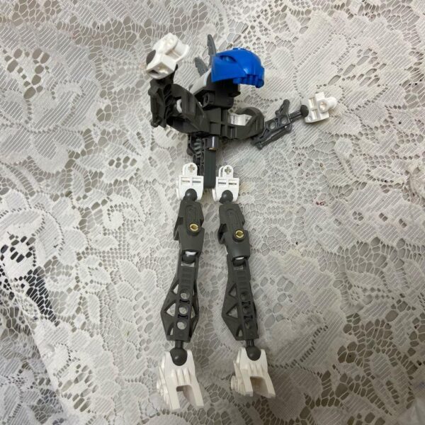 Vintage, Rare, Lego, Bionicle White-Gray Action Figure 8in x 5in