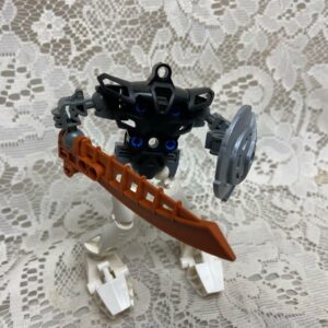 Vintage, Rare, Lego, Bionicle Action Figure with Sword and Shield 5in x 5in