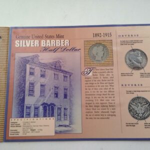 Genuine United States Mint - 1892-1915 Silver Barber Half Dollar