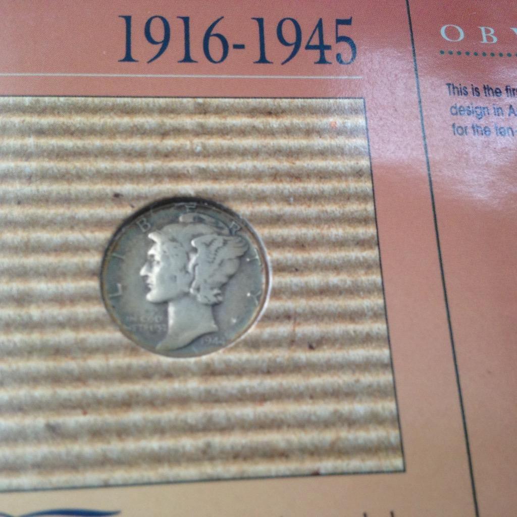 Genuine United States Mint- 1916-1945 Silver Mercury Dime