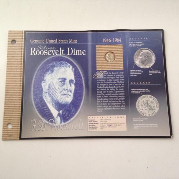 Genuine United States Mint- 1946-1964 BU Silver Roosevelt Dime