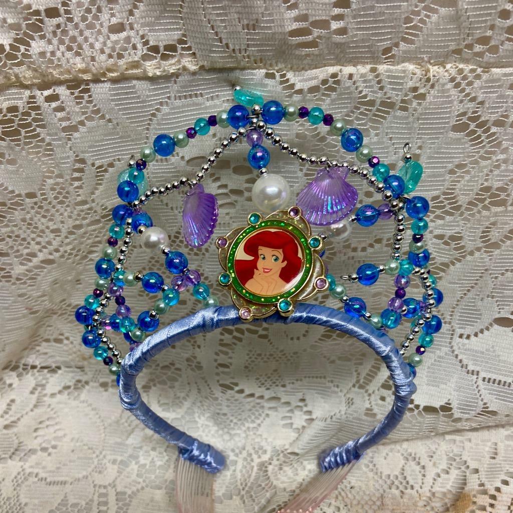 Vintage, Disney Princess Ariel Blue Headband Crown Tiara