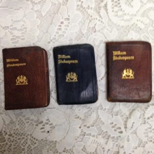 Antique Rare, 3pc Shakespeare Miniature Books 3in x 2in