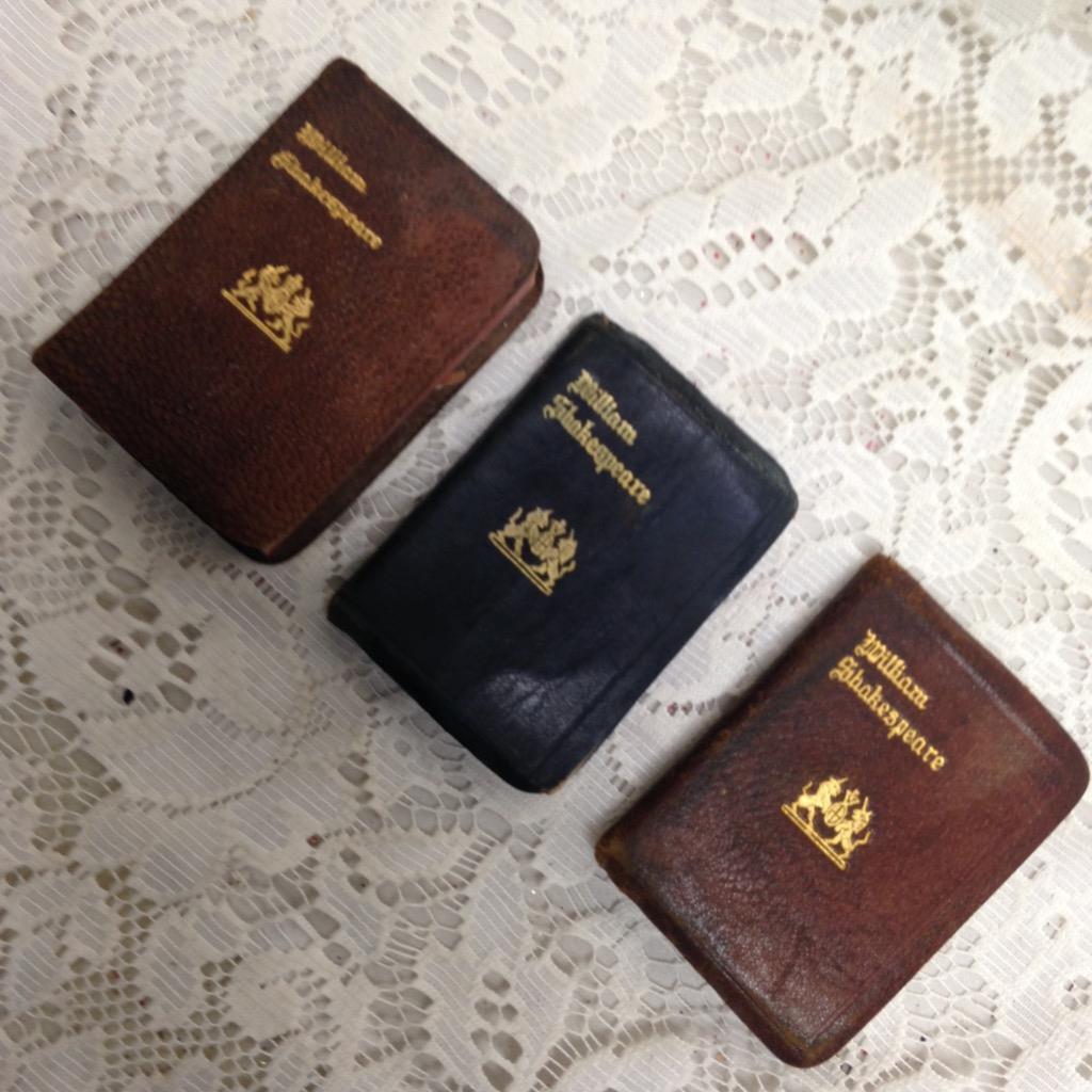 Antique Rare, 3pc Shakespeare Miniature Books 3in x 2in