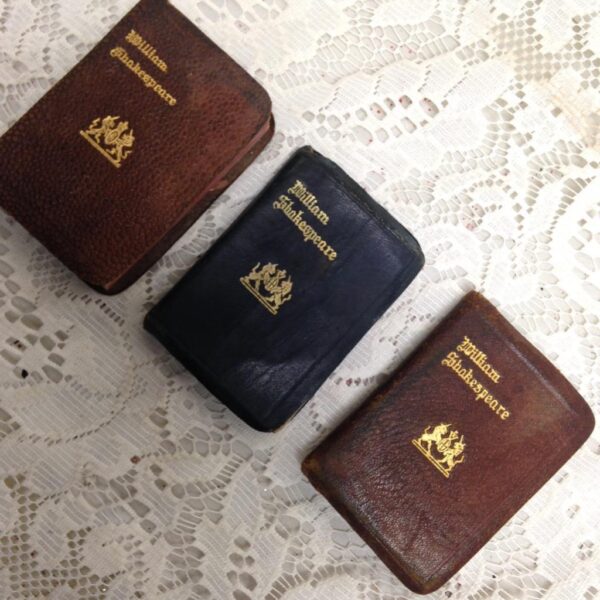 Antique Rare, 3pc Shakespeare Miniature Books 3in x 2in