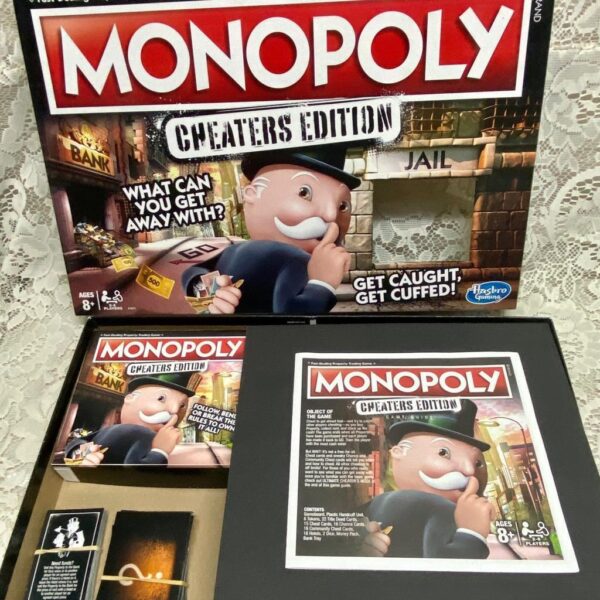 Vintage, Complete Monopoly Cheaters Edition- Board Game - 12in Sq