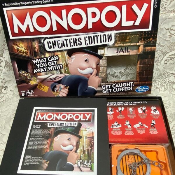 Vintage, Complete Monopoly Cheaters Edition- Board Game - 12in Sq