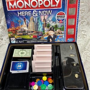 Vintage, Complete Monopoly Here and Now- Board Game - 12in Sq