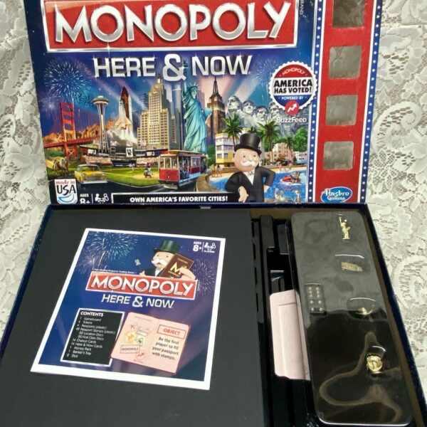 Vintage, Complete Monopoly Here and Now- Board Game - 12in Sq