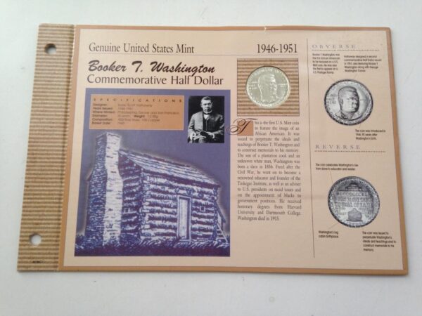 Genuine United States Mint - 1946-1951 Booker T. Washington Half Dollar