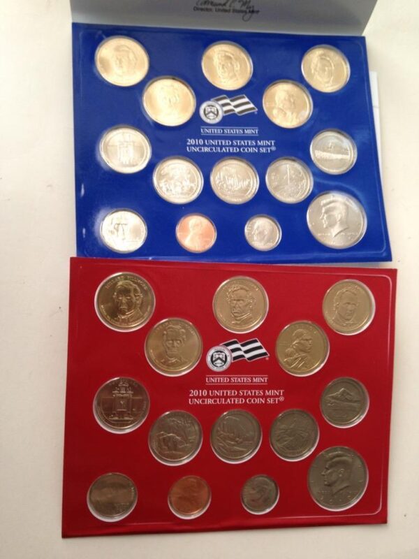 2010-P/D US Mint Uncirculated Coin Set with COA-28pc Coin Set FV $13.82