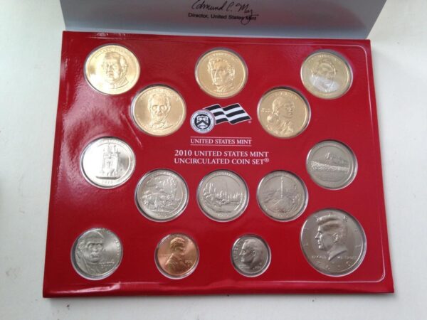 2010-P/D US Mint Uncirculated Coin Set with COA-28pc Coin Set FV $13.82