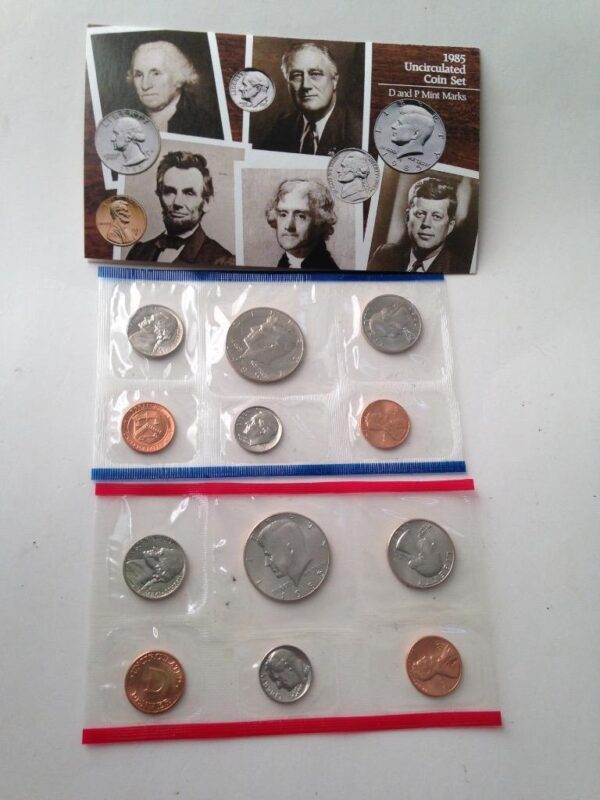 1985-P/D US Mint Uncirculated Coin Set -12pc Coin Set FV $1.82