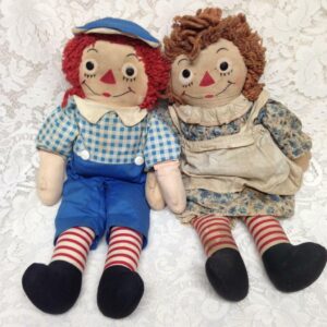 Rare, 1947 Johnny Gruelle Own Raggedy Ann and Andy Dolls