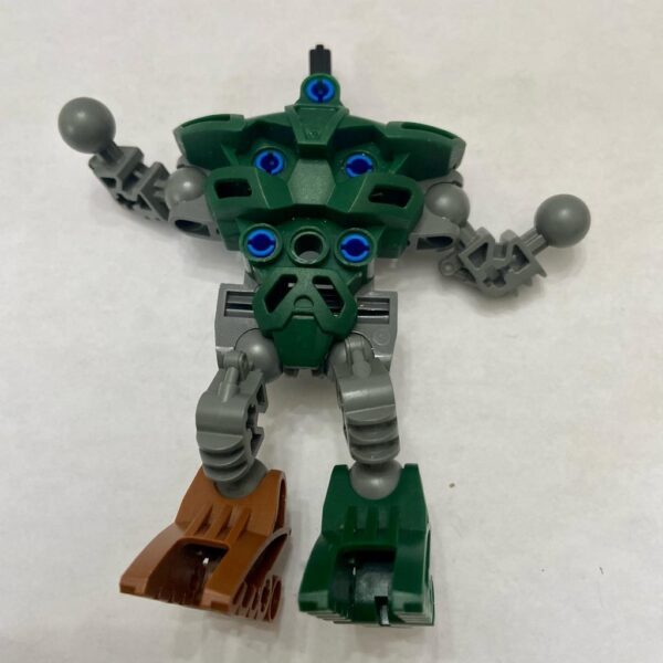 Vintage, Rare, Lego, Bionicle -Green, Gray and Brown 4in x 4in x 2in