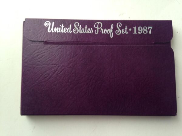 1987S United States Proof Set -5pc Coin Set FV $0.91