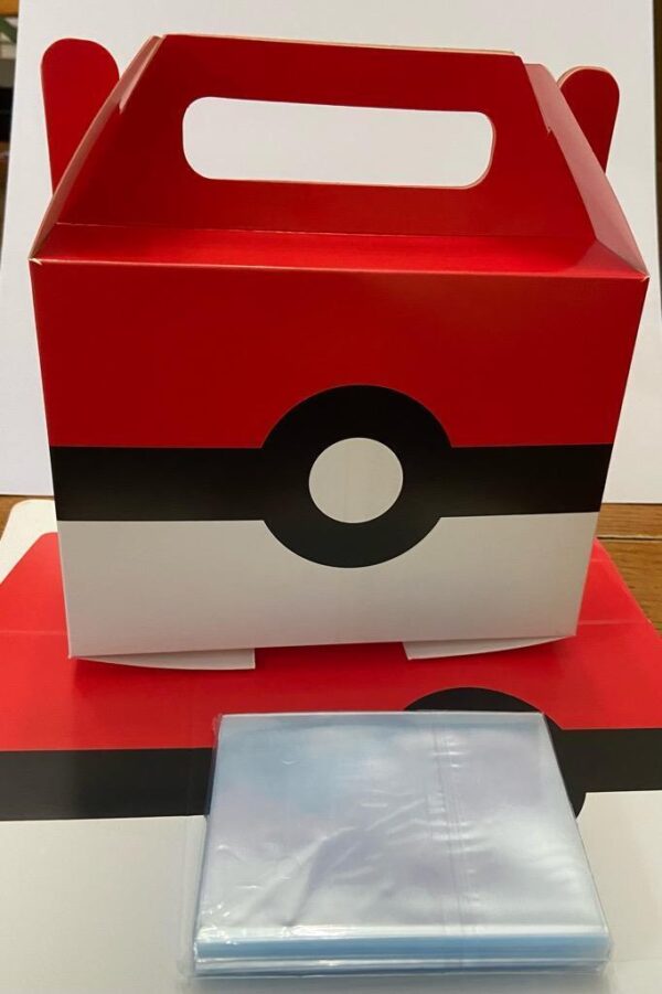 Pokemon Collectible Box with 50 pcs of Pokemon Cards Plastic Sleeves