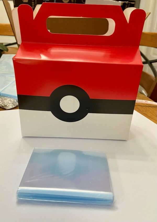 Pokemon Collectible Box with 50 pcs of Pokemon Cards Plastic Sleeves