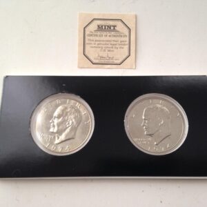 Eisenhower Dollar Collection 1974- P/D United States Mint 2pc Coin Set FV $2.00