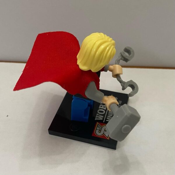 World Mini Figures-Red Cape Thor, 2 inch Miniature Figure