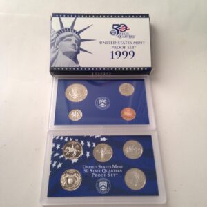 1999S United States Mint Proof Set -5 State Quarters $1.91FV