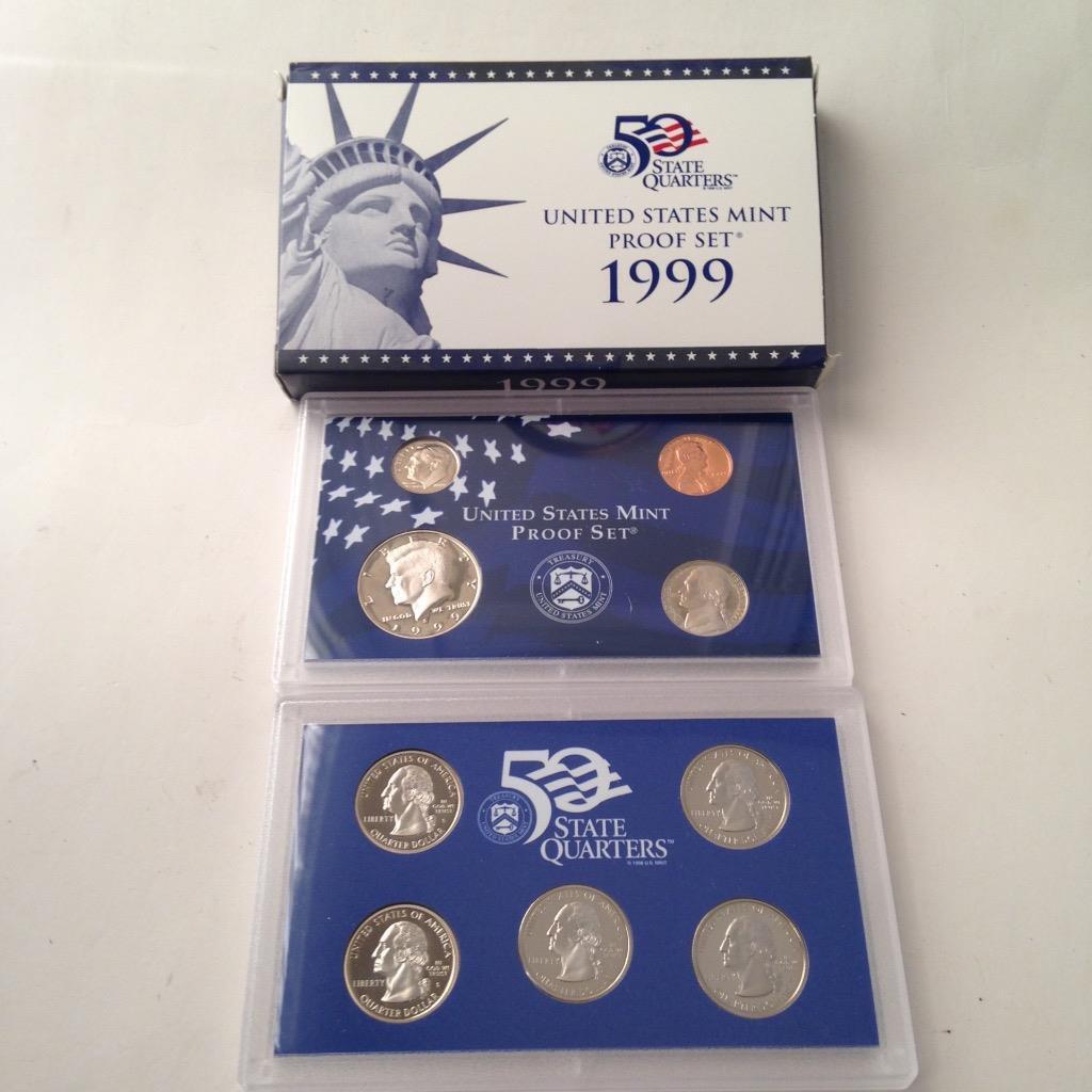 1999S United States Mint Proof Set -5 State Quarters $1.91FV