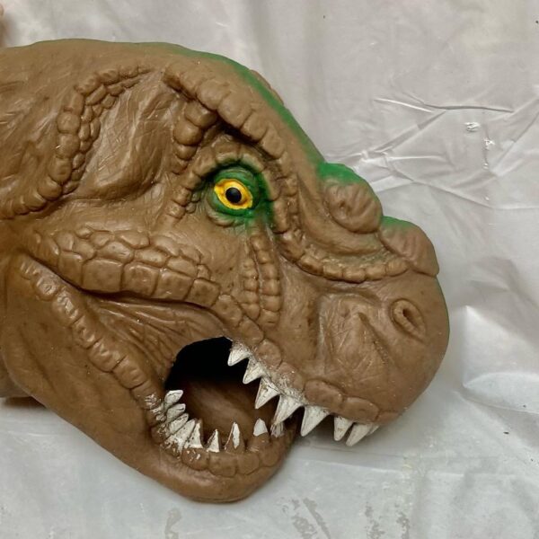 Vintage, Rare, Dinosaur-Rubber Puppet 6.5in x 5in