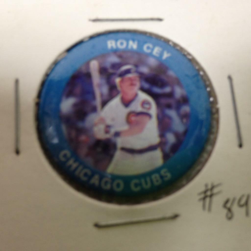 Ron Cey, Chicago Cubs #89, 3rd Base, Average 240, 1984 Funfood Buttons