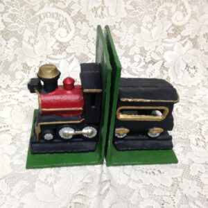 Pair of Train Cast Iron Bookends 6in x 4.5in x 4in each