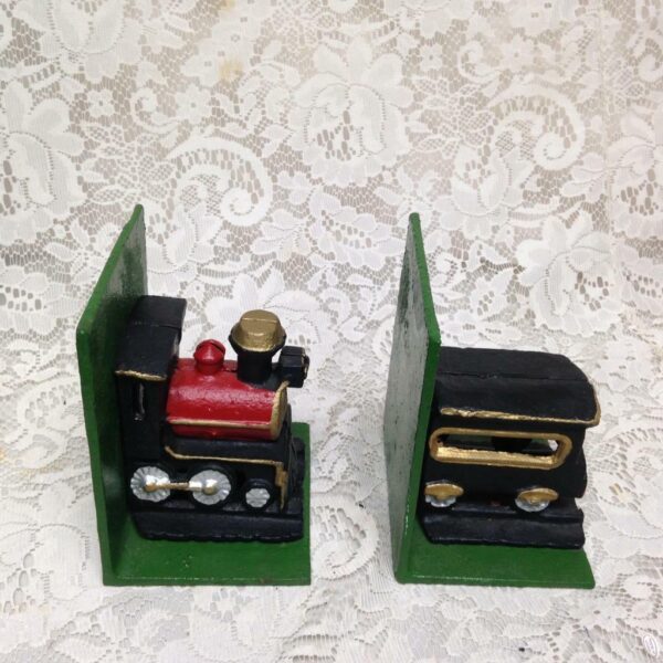 Pair of Train Cast Iron Bookends 6in x 4.5in x 4in each