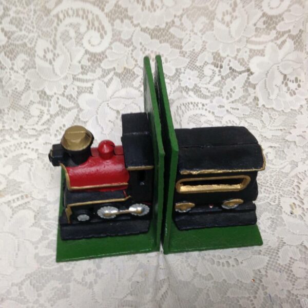 Pair of Train Cast Iron Bookends 6in x 4.5in x 4in each