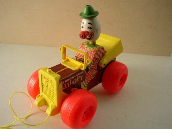 1965 Fisher Price Jalopy Pull Toy No. 724, Patent Pending