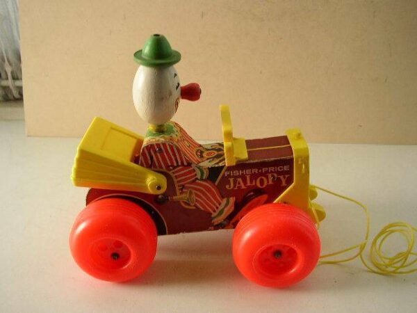 1965 Fisher Price Jalopy Pull Toy No. 724, Patent Pending