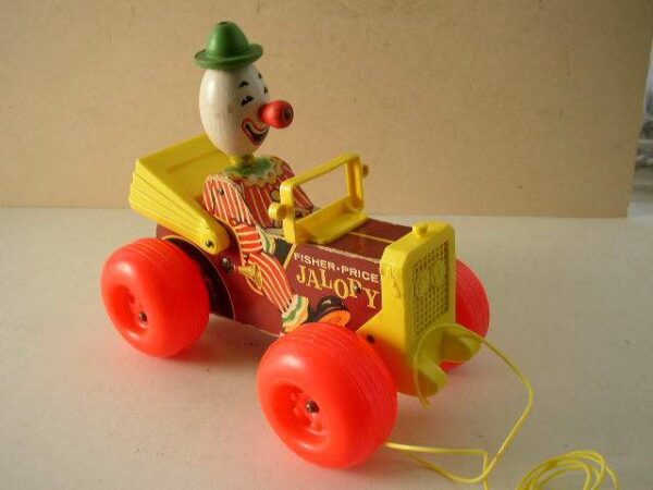 1965 Fisher Price Jalopy Pull Toy No. 724, Patent Pending