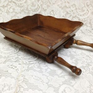 Vintage, Apco, Japan, 12.5in x 8.5in x 4in Wooden Wheelbarrow