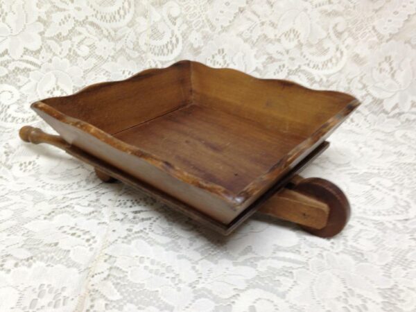Vintage, Apco, Japan, 12.5in x 8.5in x 4in Wooden Wheelbarrow