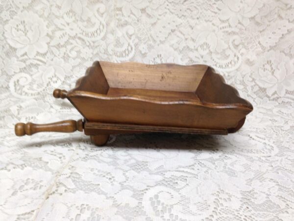 Vintage, Apco, Japan, 12.5in x 8.5in x 4in Wooden Wheelbarrow