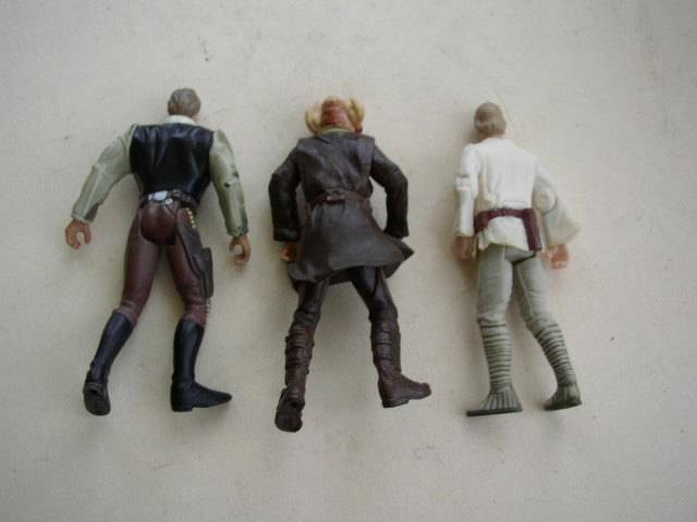 1997, 1998 and 2002 Lucas Film. Ltd., Lot of 3 Star Wars Figures-Luke,Hans,Alien