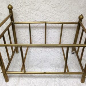 Vintage, Rare, Dolls Brass Bed, 24in L x 19in T x 15in W