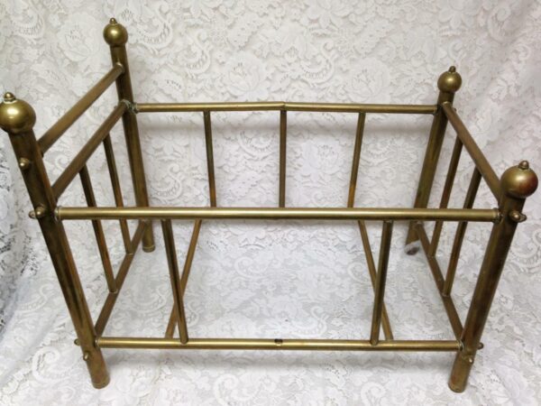 Vintage, Rare, Dolls Brass Bed, 24in L x 19in T x 15in W