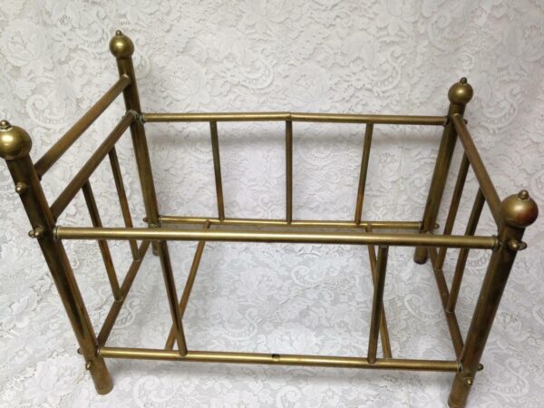 Vintage, Rare, Dolls Brass Bed, 24in L x 19in T x 15in W